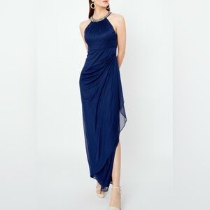 Alex Evenings -Elegant Navy Blue Evening Gown